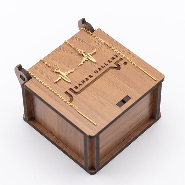  گوشواره زنانه بهارگالری طرح ضربان کد 207098