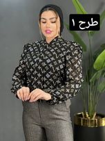 شومیز حریر آستین پف کد 1578