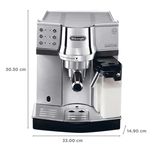 اسپرسوساز خانگی 1200 میلی‌لیتری دلونگی مدل EC850M با مصرف پودر قهوه، مناسب تهیه اسپرسو، کاپوچینو و کافه لاته