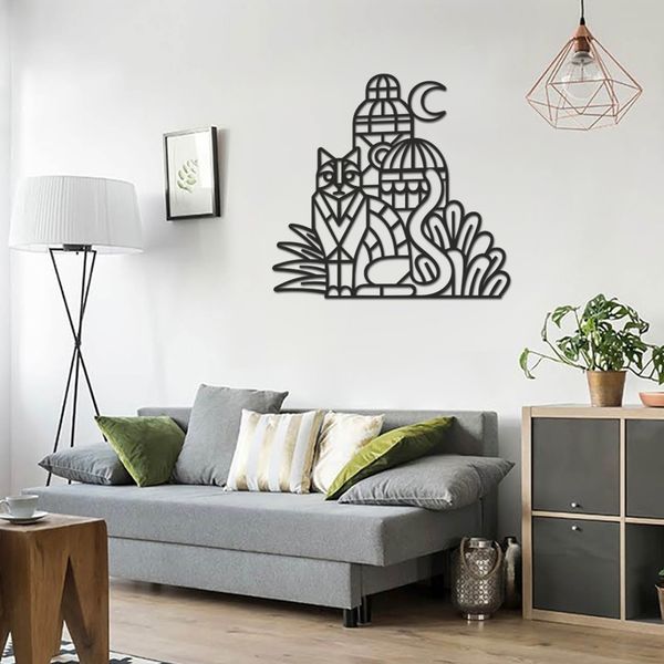 استیکر چوبی طرح گربه کد 007