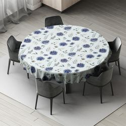 رومیزی مدل گرد مخمل طرح رز کد 11036