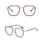 فریم عینک طبی چند ضلعی مدل TJ828C544P81 مناسب برای صورت گرد و بیضی