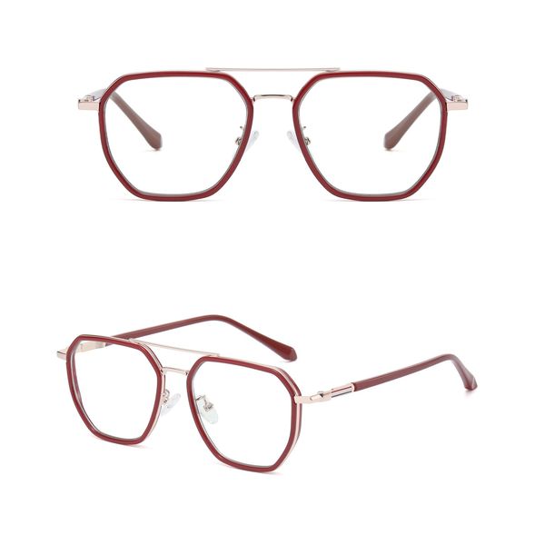 فریم عینک طبی چند ضلعی مدل TJ828C544P81 مناسب برای صورت گرد و بیضی