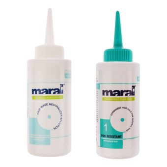 محلول فر کننده مو مارال مدل 003 مناسب برای مو معمولی حجم 100 میلی لیتر مجموعه 2 عددی