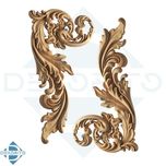 گل منبت راش کد L104 - 13*90*200