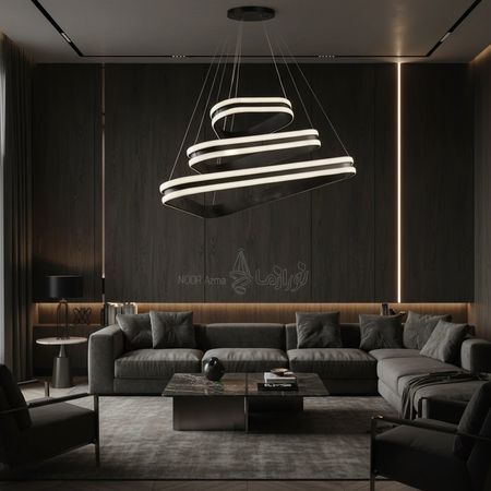 لوستر آویز مدرن شاهان مدل TRIANGLE.SET.3LINE