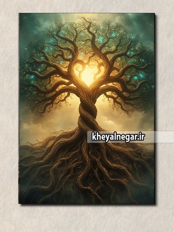 تابلو هنری لوکس درخت زندگی افسانه ای  - کد L25
