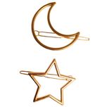 گیره مو زنانه مدل ماه و ستاره بسته 2 عددی*955