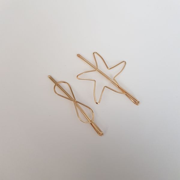 گیره مو زنانه مدل ستاره و بی نهایت بسته 2 عددی