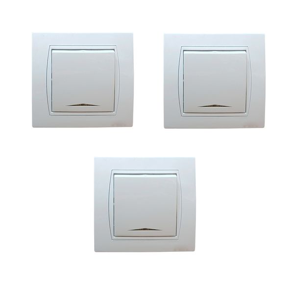 کلید یک پل پارت الکتریک مدل Azin مجموعه 3 عددی