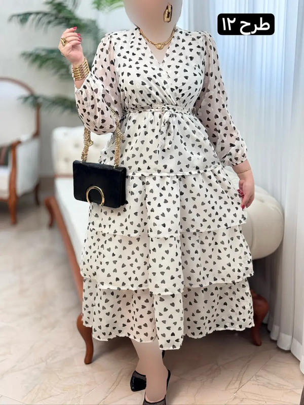 پیراهن حریر طبقه ای 3170