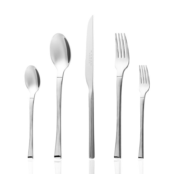 سرویس قاشق، چنگال و کارد استیل 146 پارچه 30 نفره کابان مدل 194