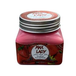 اسکراب لایه بردار پوست مکس لیدی مدل Strawberry حجم 300 میلی لیتر