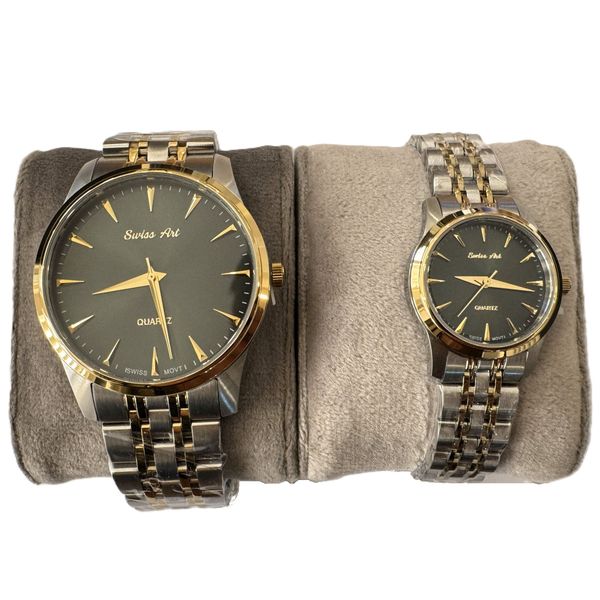 ست ساعت مچی عقربهای کوارتز زنانه و مردانه سوئیس آرت مدل ANT172-173SG1507