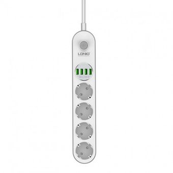 چندراهی 4 خانه الدینیو SE4432 با کابل 2 متری + شارژر USB