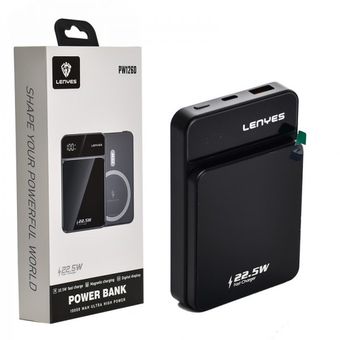 پاوربانک مگسیف 10000 میلی آمپر لنیس مدل LENYES PW126D 10000mAh