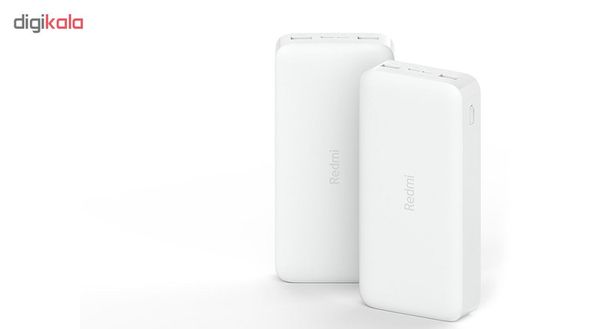 پاوربانک شیائومی مدل Redmi ظرفیت 20000 میلی آمپرساعت به همراه کابل تبدیل microUSB