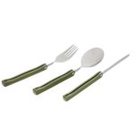 قاشق و چنگال سفری مدل YP-CHAGHODAR-KIFI مجموعه 3 عددی
