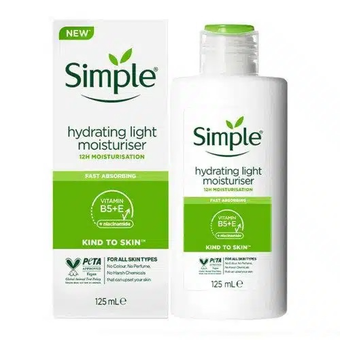 کرم آبرسان لایت سیمپل  LIGHT SIMPLE مناسب پوست چرب اصل حجم 125 میلی لیتر