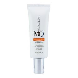 کرم ضدآفتاب بی‌رنگ ام کیو SPF50 مدل INVISIBLE، مناسب پوست‌های چرب، حجم 55 میلی‌لیتر