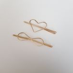 گیره مو زنانه مدل قلب و بی نهایت بسته 2 عددی*991