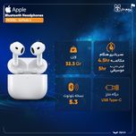 هدفون بلوتوثی اپل مدل AirPods 4 فاقد قابلیت نویز کنسلینگ، درگاه شارژ USB Type-C، شارژ بی سیم، با قابلیت اتصال به چند دستگاه
