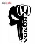 استیکر طرح 2X honda skull