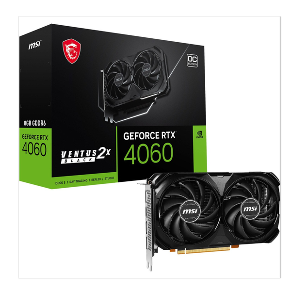 کارت گرافیک ام اس آی مدل RTX 4060 OC VENTUS 2X Black حافظه 8 گیگابایت
