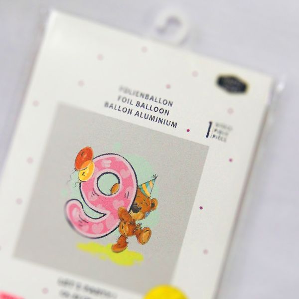 بادکنک فویلی عدد 9 هپی بری طلایی سایز 32 اینچ