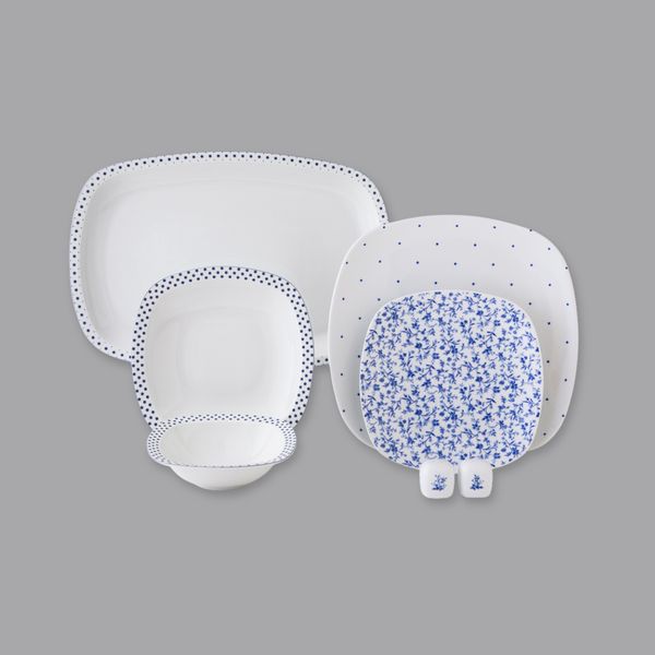 سرویس غذاخوری 27 پارچه 6 نفر چینی زرین ایران مدل کواترو ورنیکا درجه عالی