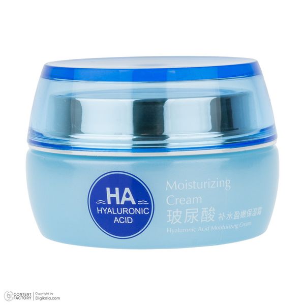 کرم مرطوب کننده دست و صورت بی آکوا مدل Hyaluronic Acid مناسب برای انواع پوست وزن 50 گرم