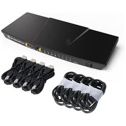 کی وی ام سوئیچ 4 پورت DisplayPort 1.2 کیفیت 4K با اشتراک گذاری USB لایمستون مدل LS-PK41