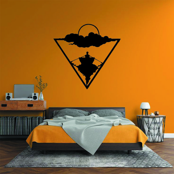 استیکر مدل چوبی طرح قایق کد S57