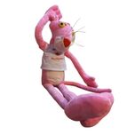 عروسک مدل پلنگ صورتی ارتفاع 55 سانتی متر