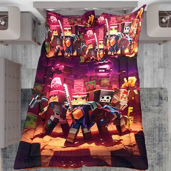 سرویس خواب مدل ماینکرافت کد 569 یک نفره 5 تکه