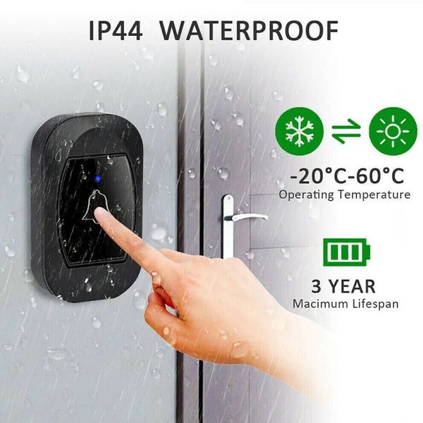 زنگ بی سیم مدل 2R195-BB به همراه دو عدد شستی