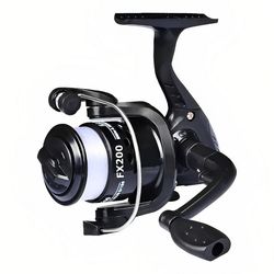 چرخ ماهیگیری مدل بیسیک برند FX-200 به همراه 50 متر نخ پیچیده شده آماده