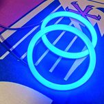 حلقه رینگ لایت چراغ جلو خودرو مدل BLU-12 مجموعه 2 عددی