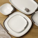 سرویس غذاخوری 27 پارچه 6 نفر چینی زرین ایران مدل وگاس اوریت سری کواترو درجه عالی