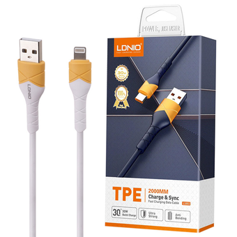 کابل آیفونی فست شارژ Ldnio LS822 30W 2m