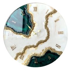 ساعت دیواری رزینی مدل مرمر 