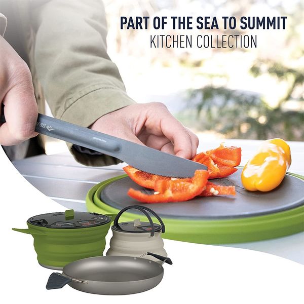 ست قاشق چنگال کارد سفری سی تو سامیت مدل Alpha Light کد F2023 به همراه کارابین مجموعه 4 عددی