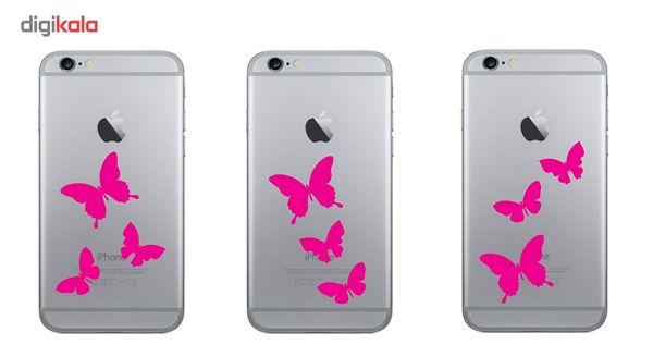 استیکر گوشی طرح the butterfly بسته 2 عددی