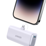 پاوربانک انکر 5000 میلی‌آمپری 12W مدل Anker 621 Power Bank Built-In Lightning Connector A1645