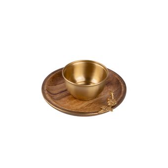 ست2عددی پیاله و پیش دستی گلدکیش مدل گلدن بلاسم کد 829504-1