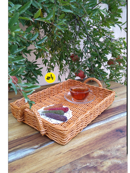 سینی مستطیل حصیری استودیو راح