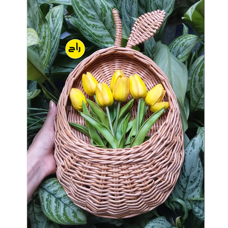 گلدان گلابی کوچک حصیری