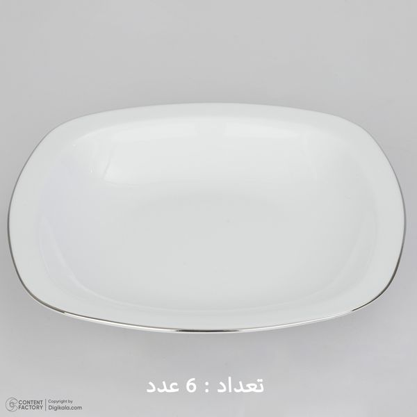 سرویس چینی 27 پارچه غذاخوری چینی زرین ایران سری کواترو مدل سمن درجه عالی