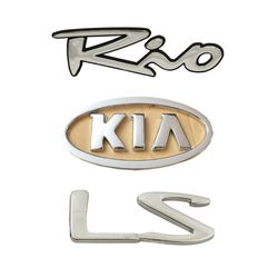 آرم صندوق عقب خودرو قطعه سازان کبیر مدل ARM-rio-1087 مناسب برای ریو مجموعه 3 عددی