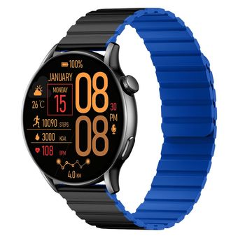 ساعت هوشمند گلوریمی مدل M2 MAX دارای قابلیت های صفحه نمایش رنگی، صفحه نمایش لمسی، قابلیت مکالمه از طریق بلوتوث بند سیلیکون